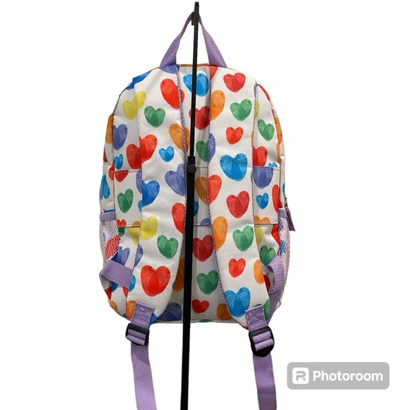 Heart Pattern Girls Backpack - Excellent Condition - Picture 2 of 5